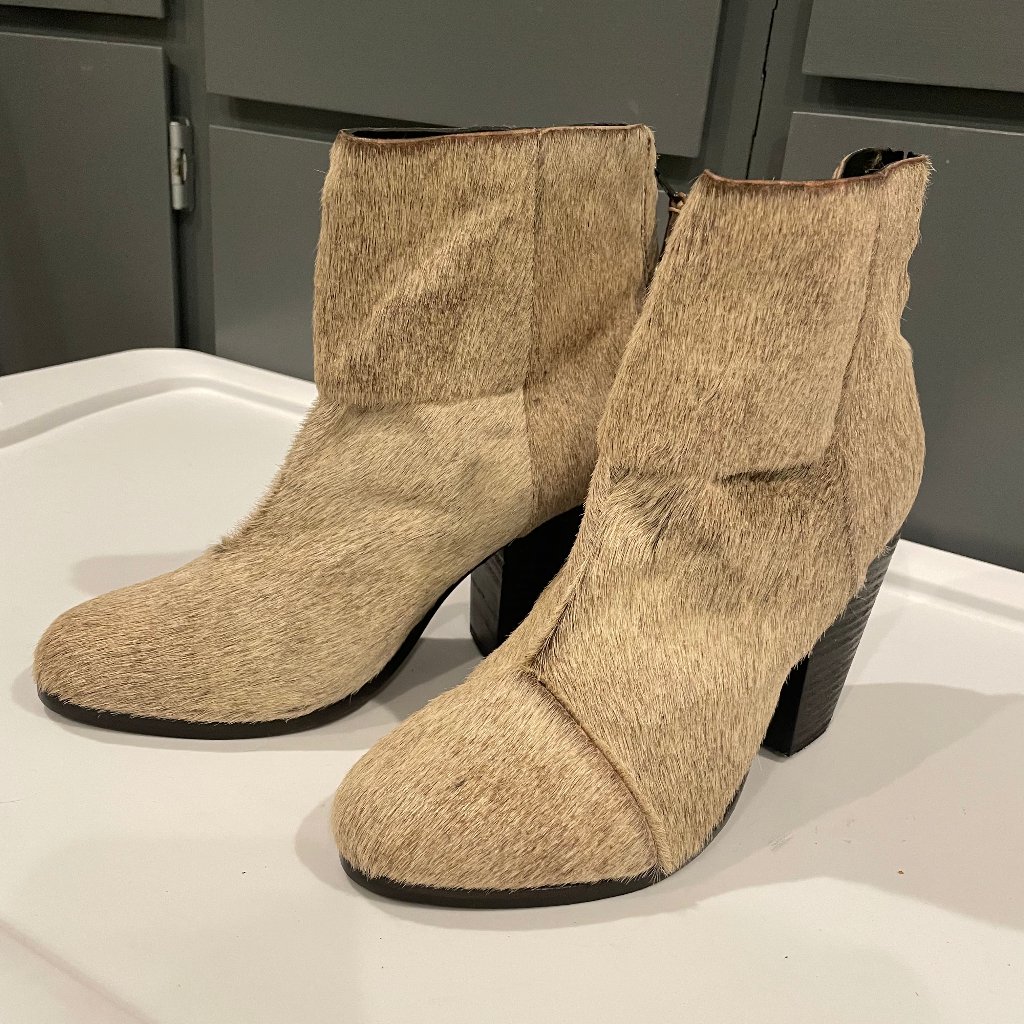Rag & Bone Fur Ankle Boots (Us 9)